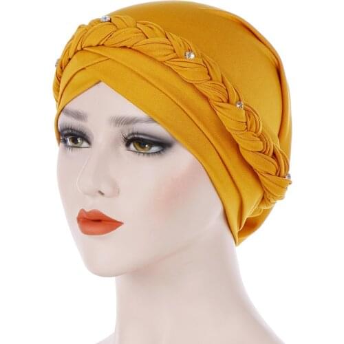 Turban Braid Muslim Milk Silk Prayer Hats Wraps Hijab Caps Women Muslim Cap Islamic Hijab Beanie Bandanas Scarf