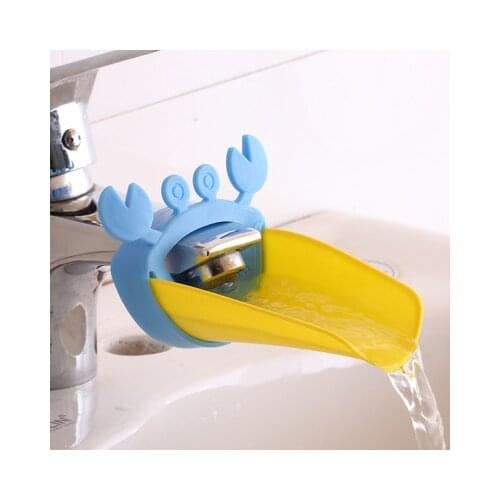 New Cute Cartoon Animal Crab Faucet Extender Toys Bathroom Wash Hands Plastic Guide Trough Extender For Kids Children