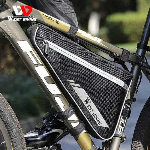 WEST BIKING Cycling Frame Bag 4L Lage Capacity Rainproof MTB Road Bike Front Tube Frame Triangle Pouch Bags Bike Accessories