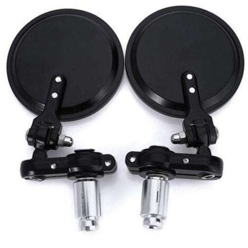 2PCS Dossy Motorcycle Rotate Aluminum 7/8" Handle Bar End Side Rearview Mirror