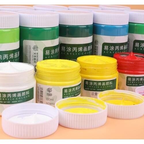 100/300ml Acrylic Paint Set Wall Painting Pigment Acrylic Paint Diy Hand-painted Painted Clothes DIY Hand Drawn Doodles