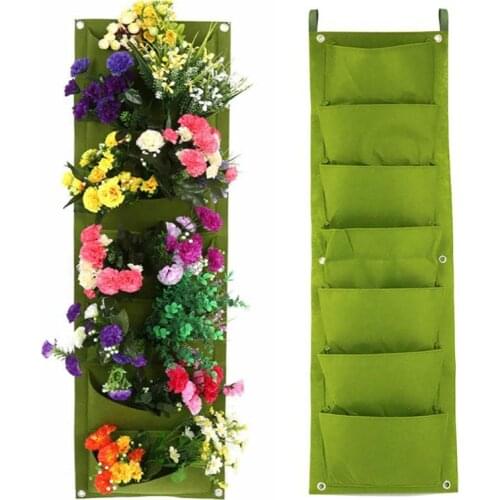4/7 Pockets Wall Hanging Planting Bags Vertical Garden Vegetable Seedling Grow Bags for Balcony Living Room Flower Planter Pots