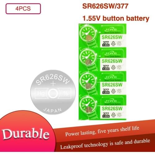4PC Maxell 377 377A SR626SW AG4 SR626 LR66 LR626 AG 4 1.55V Silver Oxide Battery For Watch Clock Toy Car Remote Button Coin Cell