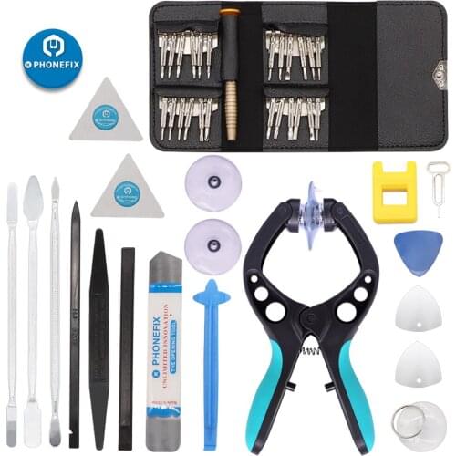 40 in 1 Mobile Phone Repair Tool Set Screwdriver Spudger Suction Pry Open Kit for iPhone Mobile Phone iPad Screen Repair