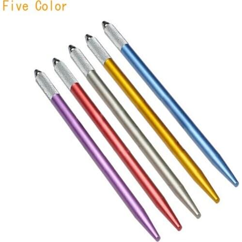 5 Colors Microblading Pen Tattoo Pen for Manual Eyebrow Permanent Makeup Fits for All Needle Blade 5PCS/Lot