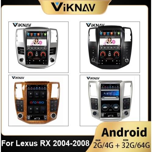 Android Car Radio for Lexus RX RX300 RX330 RX350 RX400H 2004-2008 Auto Stereo Receiver Multimedia Player GPS Tape Recorder
