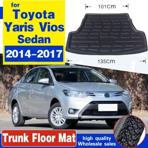 Car Floor Mat Carpet Rear Trunk Anti-mud Cover For Toyota Yaris Vios Belta 2014 2015 2016 2017