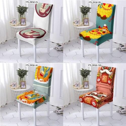 Chinese style lion dragon Gamer chair Home Covers chairs home Computer chair Chair cover office chairs living room furniture