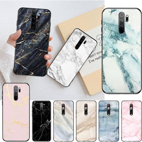 YJZFDYRM Marble Pattern Customer Phone Case for Redmi Note 9 8 8T 8A 7 6 6A Go Pro Max Redmi 9 K20