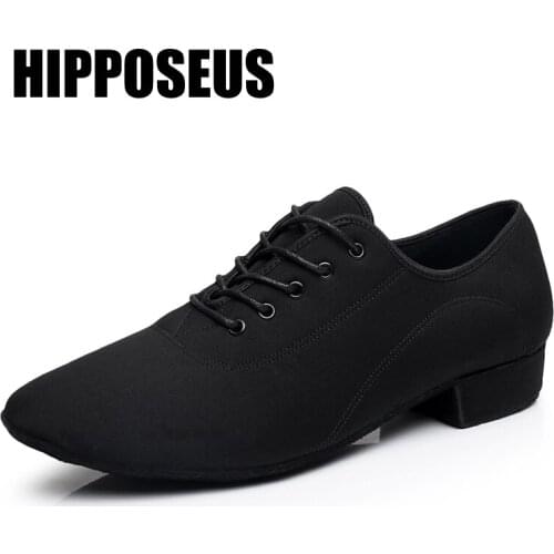HIPPOSEUS New Modern Dance-Shoes Men Women Latin Salsa Tango Dance Shoes Ballroom Dance Shoes Low Heel Soft Rubber Dancing Shoes