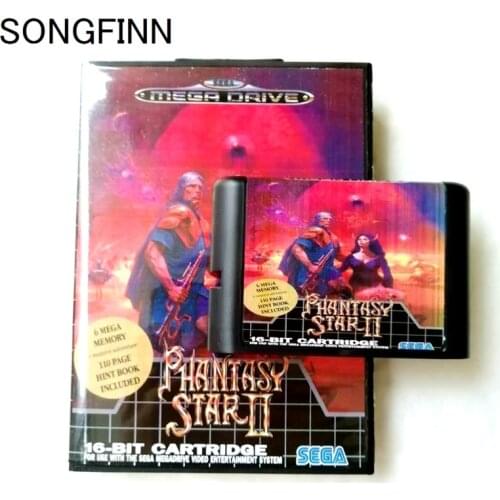 16 bit MD Memory Card With Box for Sega Mega Drive for Genesis Megadrive - Phantasy Star 2 II