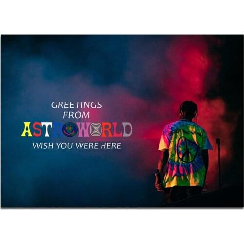 Canvas Painting Astronomical World Travis Scott Posters and Prints Wall Art Picture for Living Room Decor No Frame