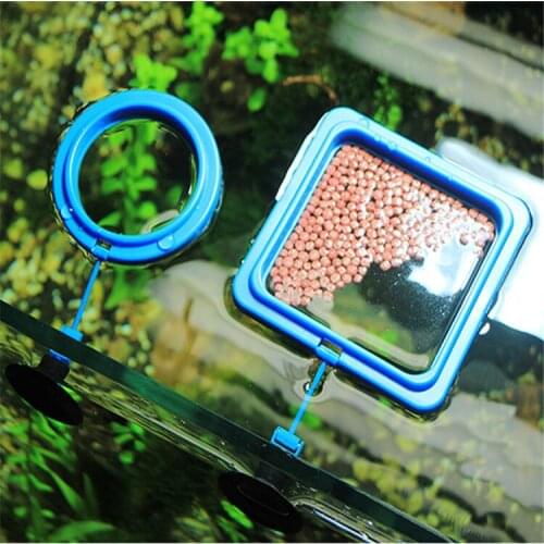 Fish Feeding Aquarium Fish Tank Ring Feeder Station Floating Food Water Plant Buoyancy Circle 1pcs Feeding Ring Aquarium Fish E1