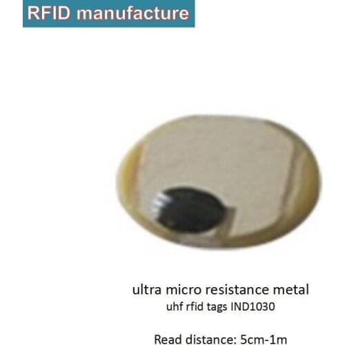 Short range 10cm-1m Micro rare earth ceramics anti-metal rfid uhf tag diameter passive gen2 epc rfid Impinj Monza 4QT chip