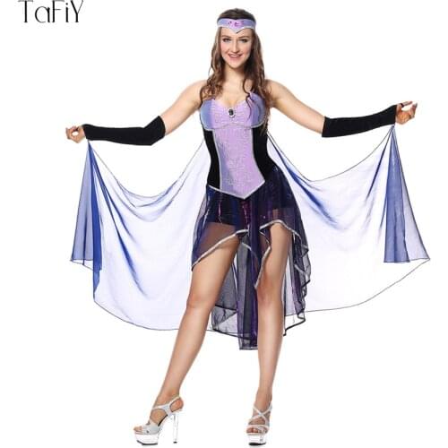 TaFiY Halloween Costumes Ancient Egypt Egyptian Cleopatra Queen Costume Cosplay Clothing Fancy Dress For Women Performance wear