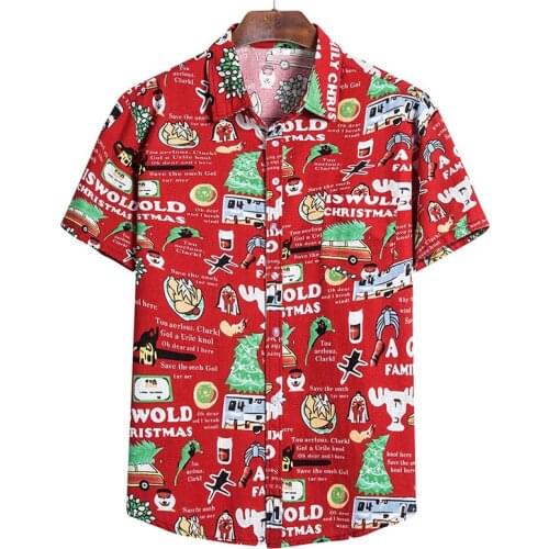 Summer short sleeve shirt men fashion Streetwear hawaiian flower shirts male High street Hip hop Printed shirt men