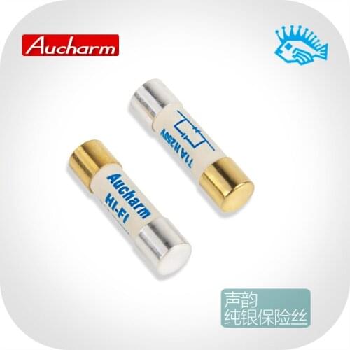 LHY Audio Slow-melting sterling silver gold-plated fuse Aucharm HIFI fuse CD amplifier amp sound 5x20MM