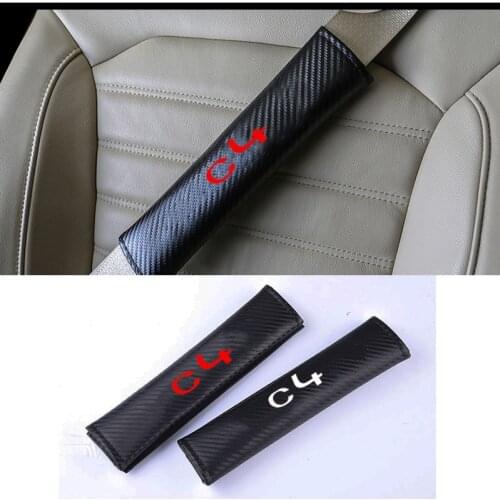 PU Fashion Car Seat Belt Cover Car Seat belt shoulder Pads For Citroen C4
