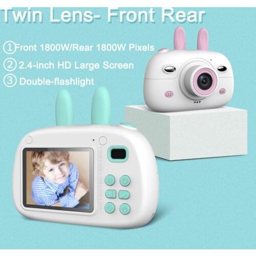 Portable Children 1800W HD Digital Camera Cute Cartoon 2.4 Inches IPS Screen Mini Camera Toy Gift For Kids kids camera