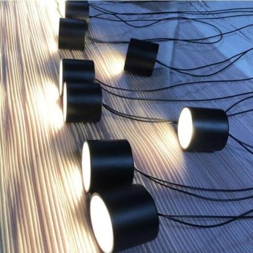 Post-modern Loft Geometric Line Led Suspension Dining Room Bar Foyer Vintage Retro Drop Pendant Light 2608