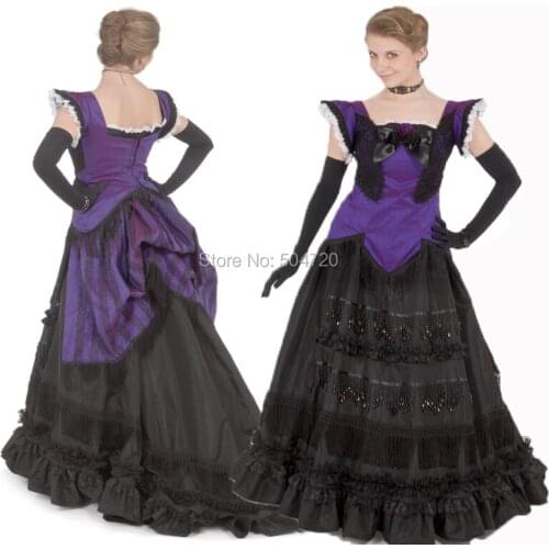 Retro Revolutionary ace vintage long ball gown medieval dress Renaissance Gown queen dress Victorian Halloween dress HL-131