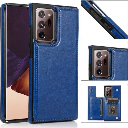 Luxury Slim Fit Leather Wallet Case For Samsung Galaxy S20 FE S21 S9 Plus Note 20 Ultra 10 Lite With Card Slot Shockproof Cover