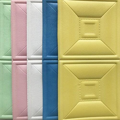 Bacaz Relief Mildew-proof Wallpaper Self-adhesive Stickers for Background baby room Kindergarten 3d Wall Sticker Anticollision