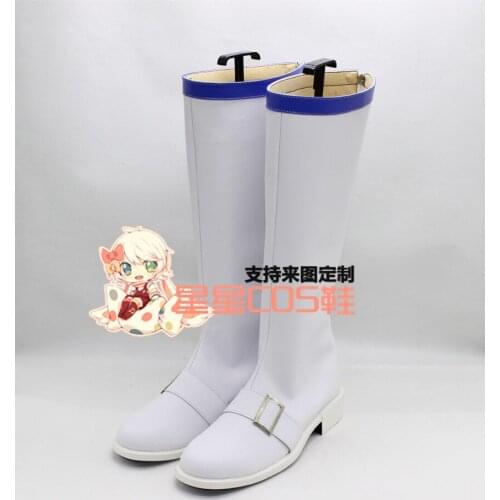 Sliver Soul Gintoki Sakata White Adult Halloween Cosplay Shoes Boots X002