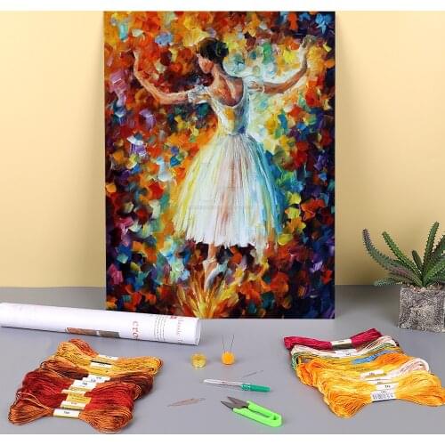 The Symphony Dance Pre-Printed 11CT Cross Stitch Kit Embroidery DMC Threads Handicraft Needlework Handmade Stamped
