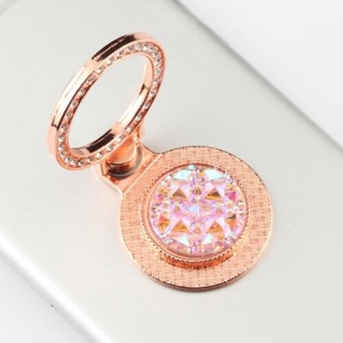 Mobile Phone Universal Ring Holder Fashion Shiny Rhinestone Mobile Phone Anti-Drop Ring Stand For iPhone XS Huawei Samsung