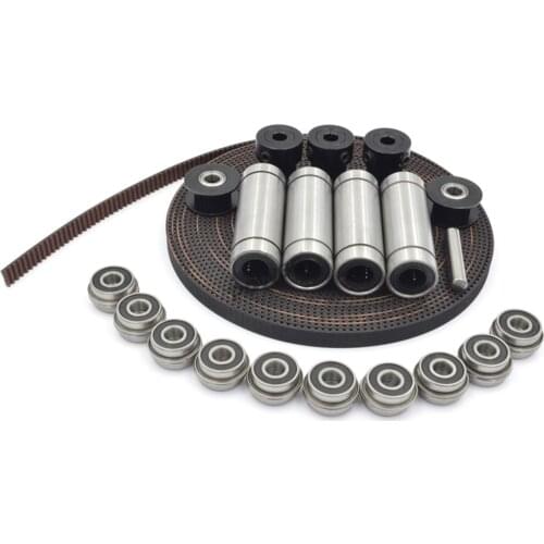 VORON 1.8, Set GT2 LL-2GT RF Open Timing Belt, 2GT 20T 16T, Toothed Pulley Linear Bearing LM8LUU, F695RS 5x30mm Shaft