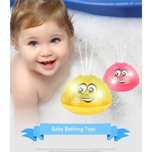 Funny Infant Bath Toys Baby Electric Induction Sprinkler Ball with Light Music Children Water Play Ball Bathing Toys Kids Gifts