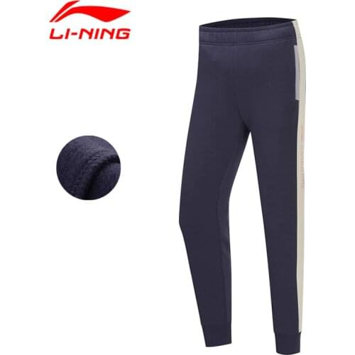 Li-Ning Women Training Sweat Pants Winter Warm Fleece Regular Fit 78% Cotton 22% Polyester LiNing Sports Pants AKLP552 COND19