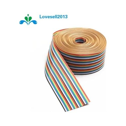 1M 3.3ft 40 Pin Flat Color Rainbow Ribbon IDC Cable Wire Rainbow Cable