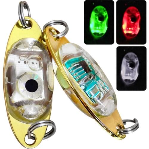 1pcs LED Light Metal Spinner Spoon Lures Trout Fishing Lure Hard Bait Sequins Paillette Artificial Baits Spinnerbait Fish Tools