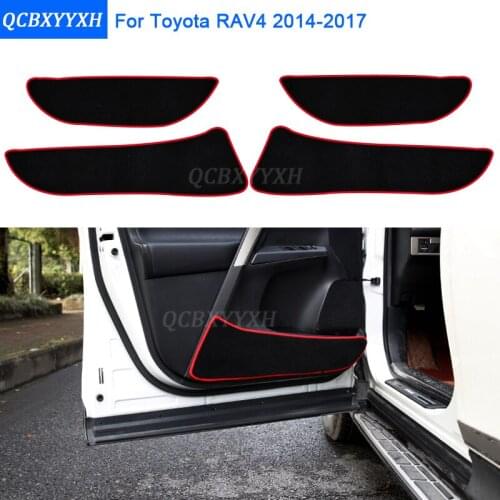 2 colors Car - Styling Protector Side Edge Protection Pad Protected Anti-kick Door Mats Cover For Toyota RAV4 2013-2016