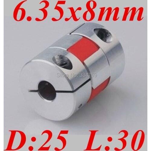 21 pcs of 6.35mm to 8mm10mm jaw shaft coupling spider Stepper Motor Shaft Coupler flexible shaft couplings