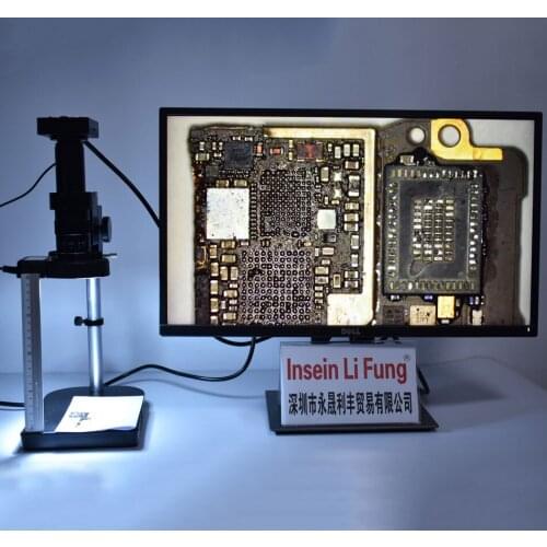 36MP 1080P 2K 60FPS HDMI USB Video Microscope Camera+10X-180X Zoom C-mount Lens Working Distance 100MM-200MM+LED Light+Holder