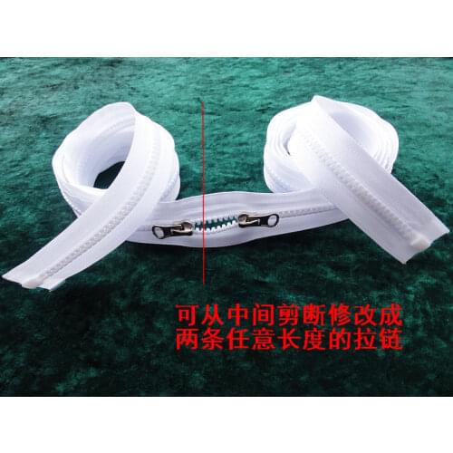 5#resin zipper two way cremalleras for sewing open end zipper double sliders outo lock zipper 250cm/piece free shipping