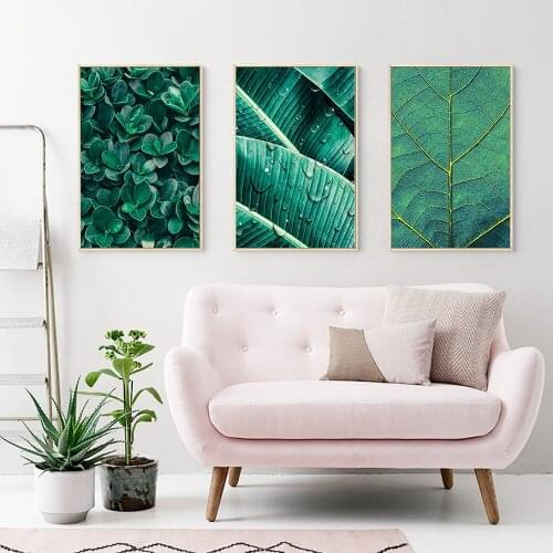 5D DIY Full Square Round Drill Diamond Painting Green Plant Leaf Diamond Mosaic Landscape Embroidery Cross Stitch Art Home Decor