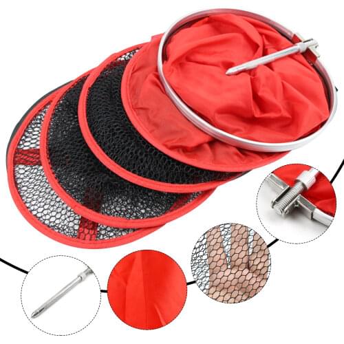 Aluminum Fishing Net Cage Foldable Floating Wire Fish Basket Fishing Gear Fish Trap Fishing Cage Basket Nets Shrimp Fishing Tool