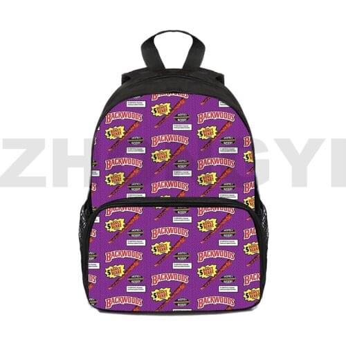 12/16 Inch Mini Bag 3D Printed Backwoods Cigars Backpack Children Anime Bookbag Kids Backpack CIGARS Kindergarten Back To School