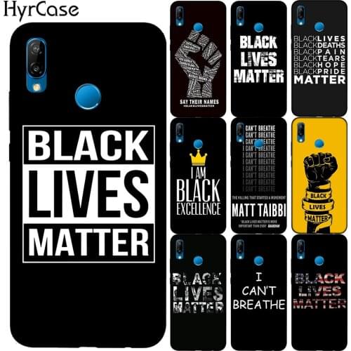 BLACK LIVES MATTER Soft Silicone Phone Case Cover For Huawei P10 P20 Lite P8 P30 Lite Pro Y9 2019 Phone Black TPU Cases