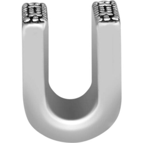 New Letter U Bead Charm Jewelry Making DIY Silver 925 Original Fits Pandora Bracelets on Hand Necklace for Women Free Shipping