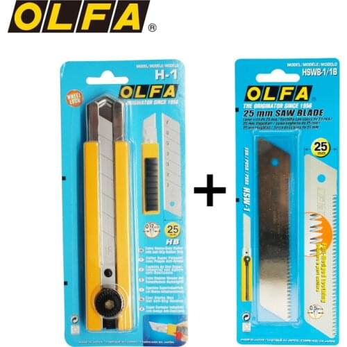 OLFA Japan cutting H-1 with blade + serration blade HSWB-1/1B 25mm 1 piece combination matching