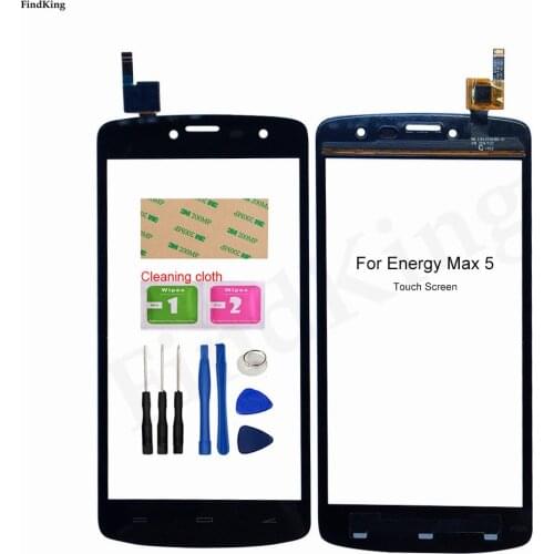 Original Touch Screen For ENERGY Max 5 Touch Panel Touch Screen Digitizer Front Glass Tools 3M Glue