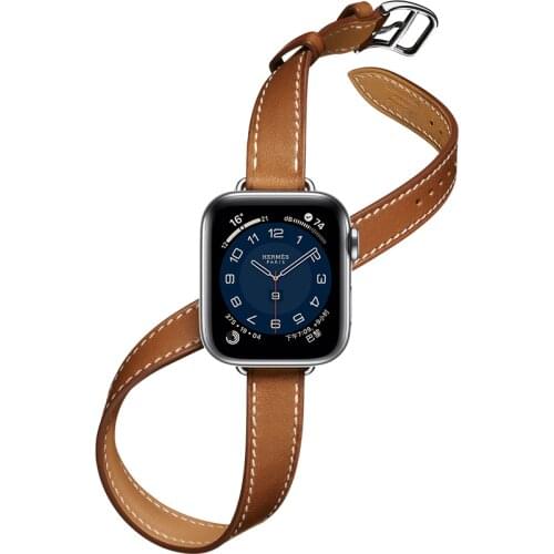 Strap For Apple Watch band 40mm 44mm 42mm 38mm Genuine Leather watchband correa bracelet wristband for iwatch series 6 SE 5 4 3
