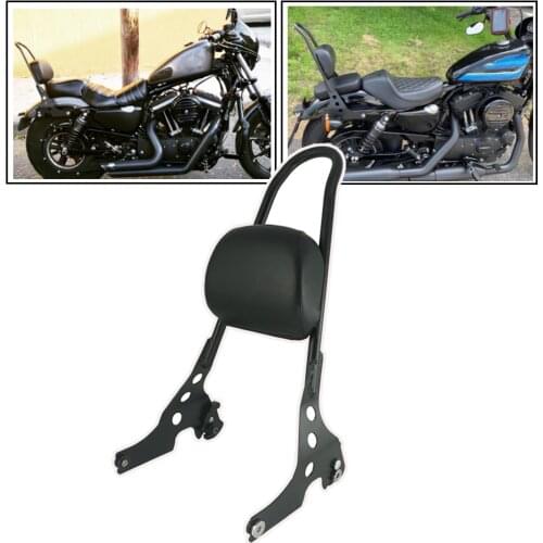 Detachable Rear Passenger Sissy Bar Backrest Cushion Pad Luggage Rack For Harley Sportster Models XL883 1200 XLH1200 883 2004-ON