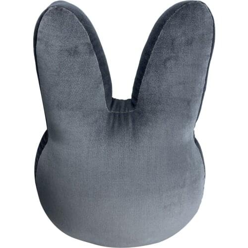 Gray Lapin Velvet Decorative Pillow