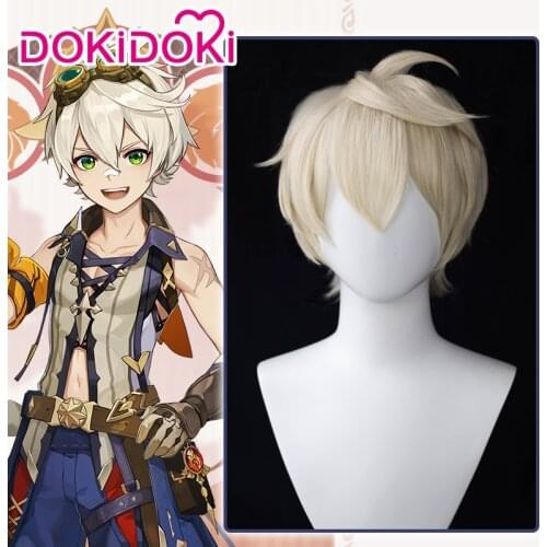 DokiDoki Game Genshin Impact Cosplay Halloween Bennett Cosplay Wig Genshin Impact Bennett Cosplay Hair